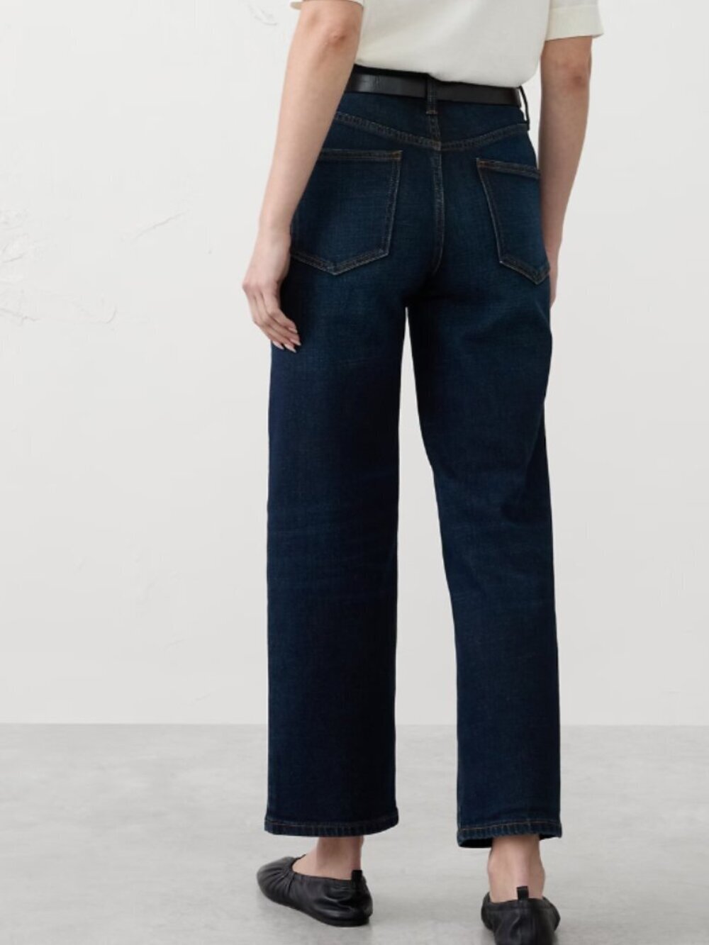 Banana Republic Premium Denim Dark Blue Straight Leg Jeans - Picture 6 of 8